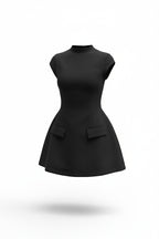 Women’s Mini Dress with Pocket – Modern Everyday Silhouette by Mova London