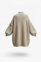 Oversized Sweater Dress – Balloon Sleeves and Relaxed Mini Silhouette