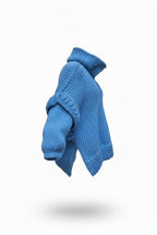 Oversized Knit Sweater Dress – Turtleneck Design with Chunky Texture