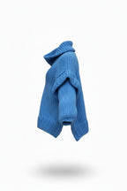 Oversized Knit Sweater Dress – Turtleneck Design with Chunky Texture