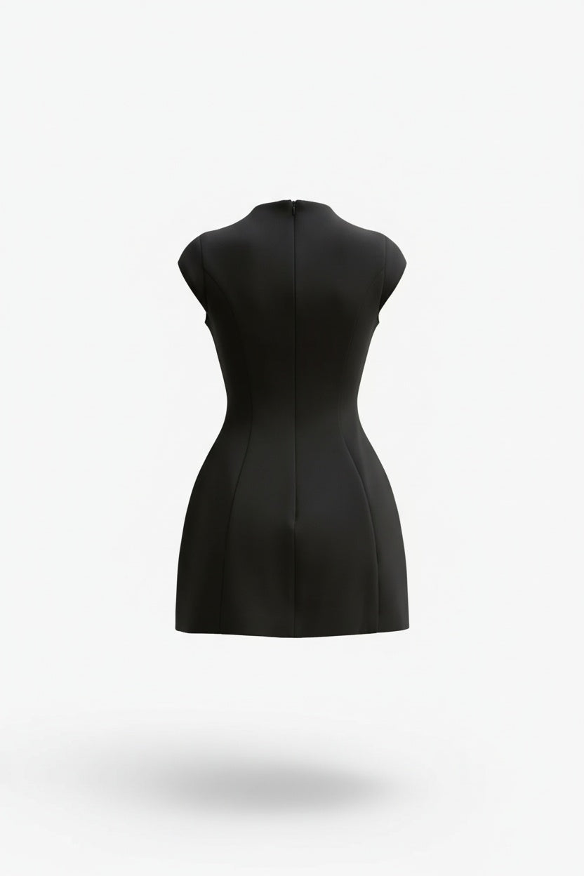Women’s Mini Dress with Pocket – Modern Everyday Silhouette by Mova London